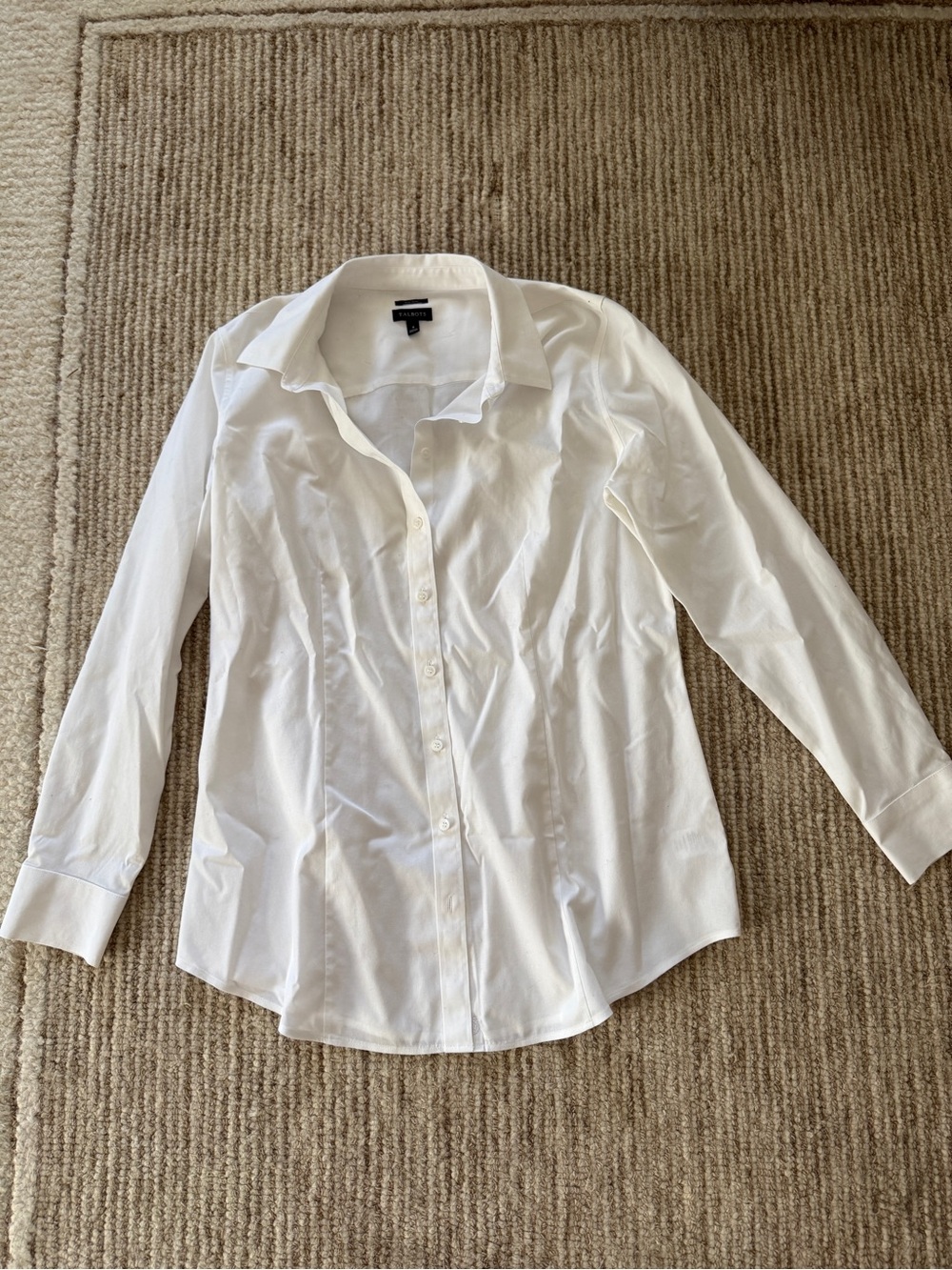 Talbots White Button-Front Women's Shirt